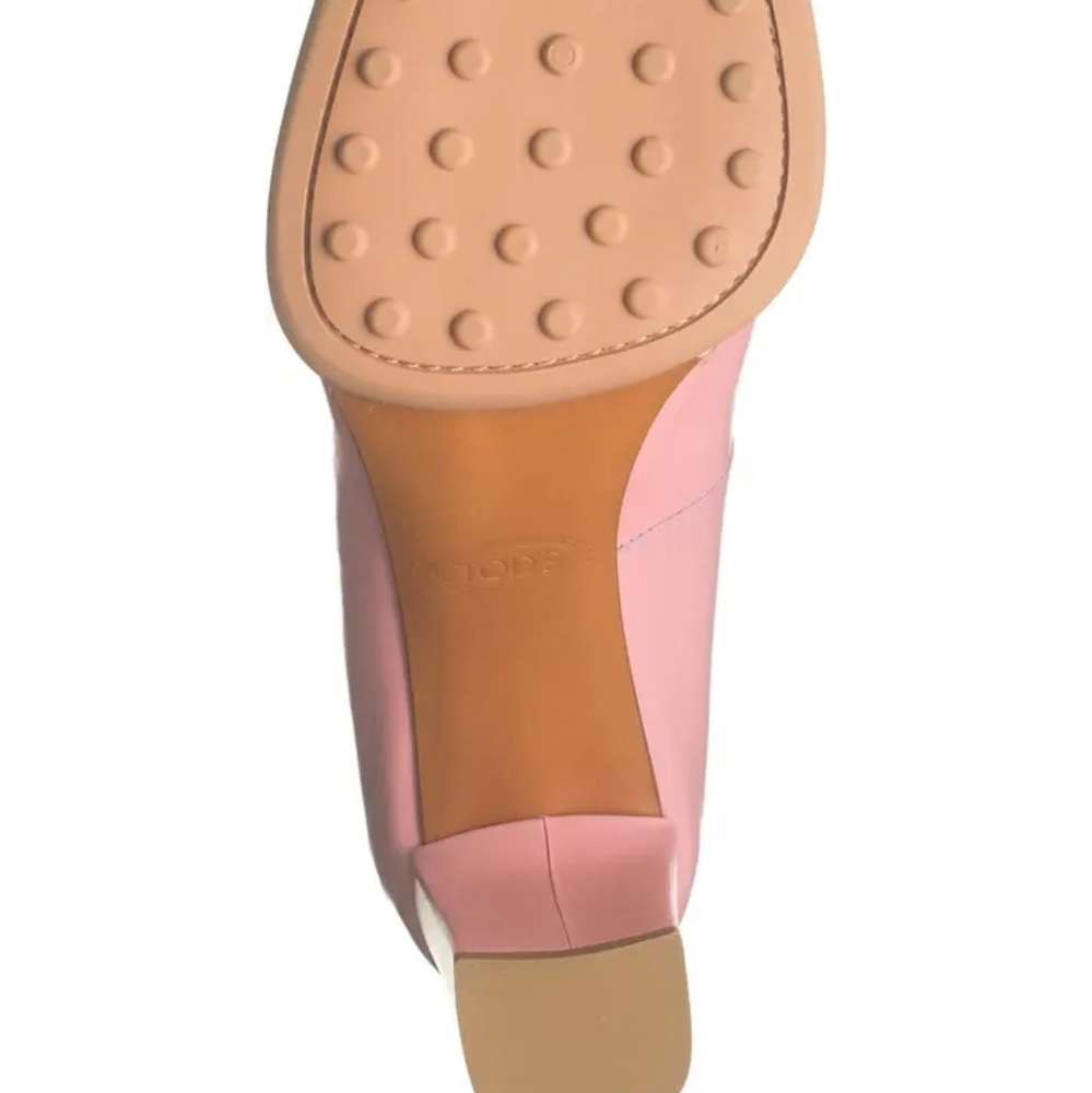 Sale🥳NWT Tods Geniune leather Block Heel Pumps in Baby Pink - Picture 4 of 4